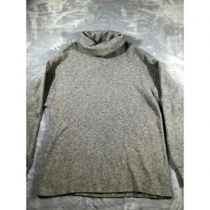 Free People Softly Structured Knit Tunic Sweater Size Small Gray Oversized Cowl